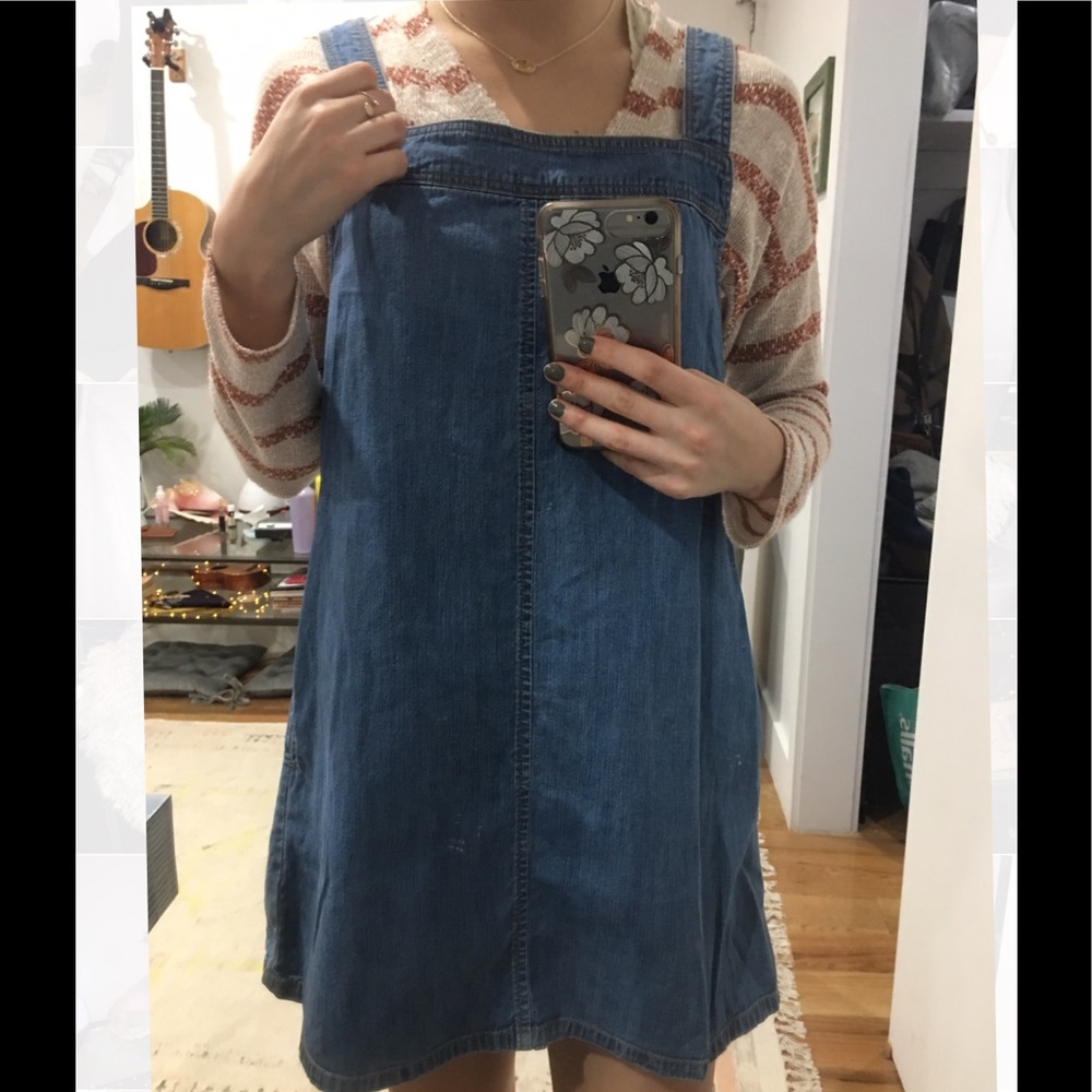 Overall jean dress